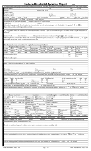 Urar Appraisal Form