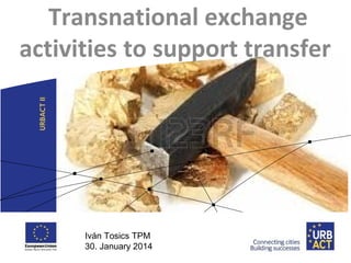 Transnational exchange
activities to support transfer

Iván Tosics TPM
30. January 2014

 