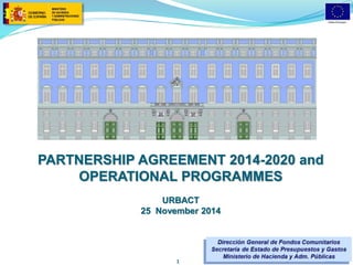 PARTNERSHIP AGREEMENT 2014-2020 and 
OPERATIONAL PROGRAMMES 
URBACT 
25 November 2014 
1 
 