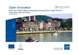 Open Innovationp
How can Cities Open Innovation among their Local Firms?
André Cester Costa, City of Aveiro
30th November 2010
 