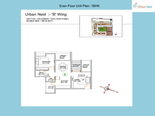 Even Floor Unit Plan- 1BHK
 