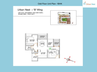 Odd Floor Unit Plan- 1BHK
 