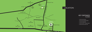 KEY DISTANCE 
PLACES 
 15 mins from the Airport 
 20 mins from the Railway Station 
 5 mins from Magarpatta 
 10 mins from Pune - Solapur Highway 
 20 mins from M.G. Road, Camp 
To Pune Airport 
Yerwada 
Kalyani 
Nagar 
Wadgaon 
Sheri 
Koregaon Park 
Kharadi IT Park 
Urban Senses LOCATION 
Mundhwa 
Kharadi - Mundhwa Bypass Road 
Sopan Baug 
Race Course Empress Garden 
Urban Soul 
Magarpatta 
IT City Amanora 
Park Town 
Kumar Picasso 
Kumar 
Planet IT 
To Camp 
To Solapur Pune Solapur Highway 
 