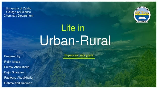 Urban Rural Presentation