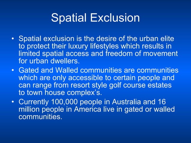 Urban Villages Spatial Exclusion PPT urban-villages-spatial-exclusion-ppt