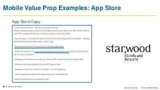 8
@urbanairship #ContentMarketing
Mobile Value Prop Examples: App Store
App Store Copy
 
