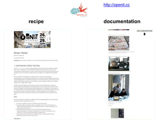 http://openit.cc 
recipe documentation 
 