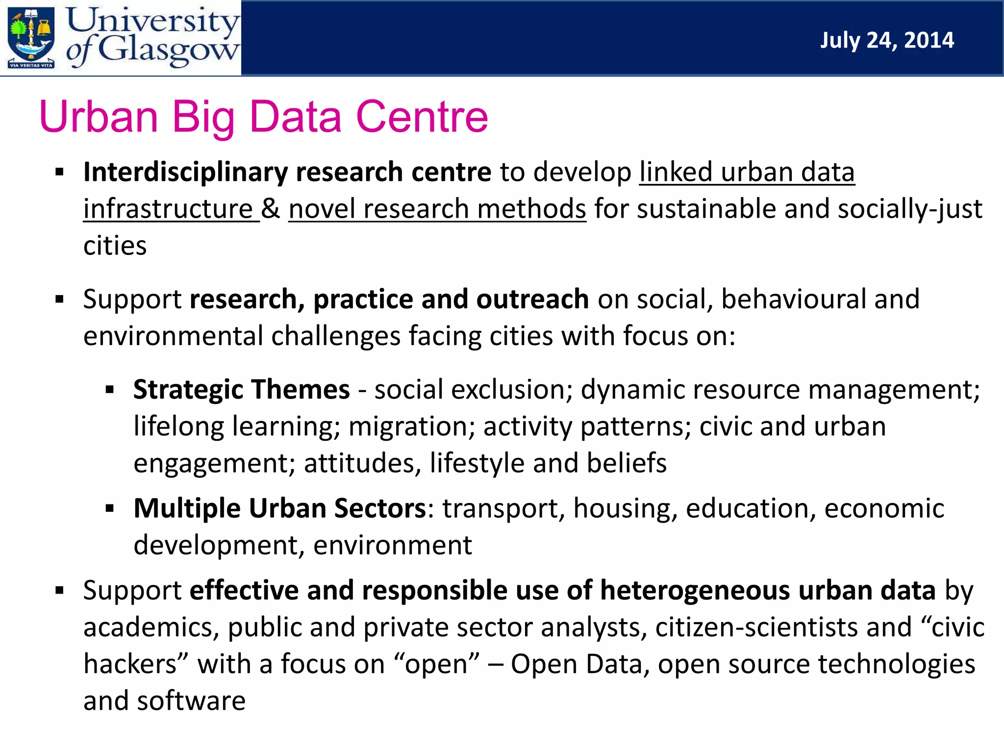 Urban Big Data Centre | PPTX