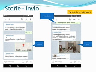 Storie - Invio Demo @carovignobot
Location Foto
Testo Storia
 