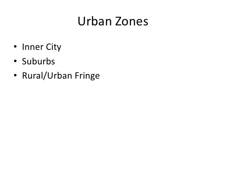 Urban Characteristics