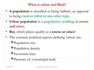 urban risk management course drsmsd 1 gambella | PPTX