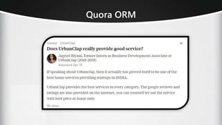 Quora ORM
 