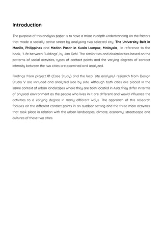 Urban comparative essay | PDF