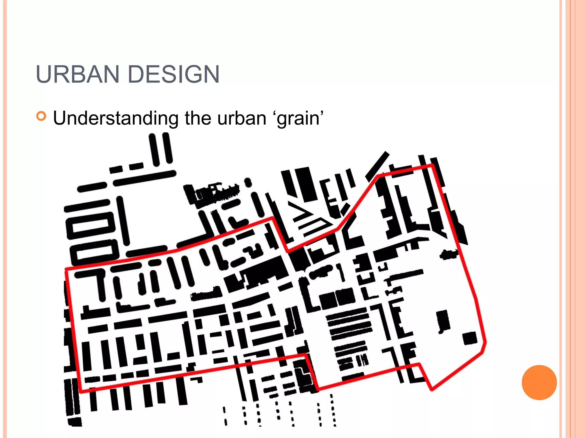 URBAN DESIGN
 Understanding the urban ‘grain’
 