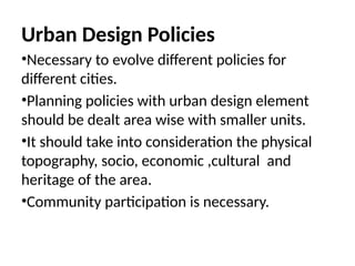 Urban design policies chandigarh-architecture | PPTX