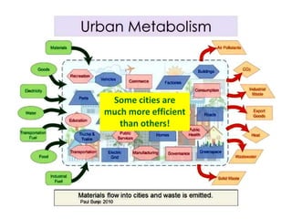 Some cities are
much more efficient
than others!
 