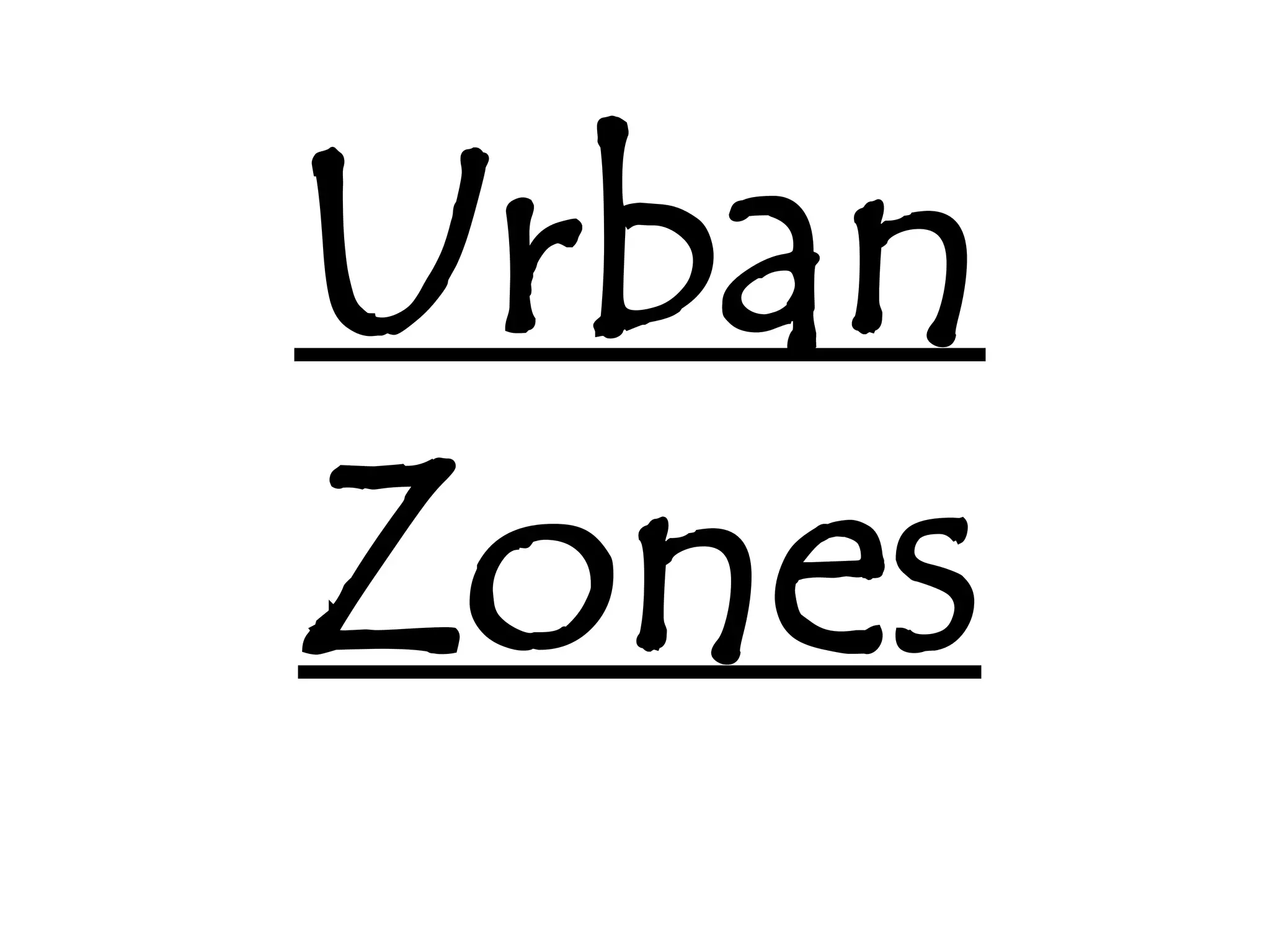 Urban
Zones
 