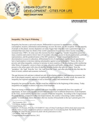 Urban equity in development cities for life english | PDF