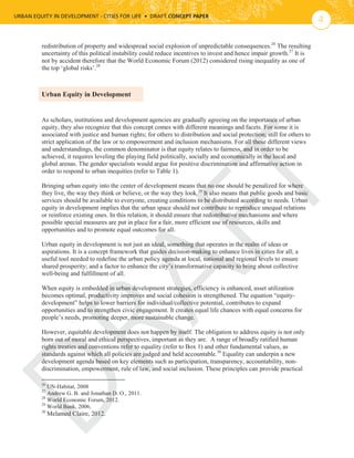 Urban equity in development cities for life english | PDF