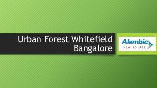 Urban Forest Whitefield
Bangalore
 