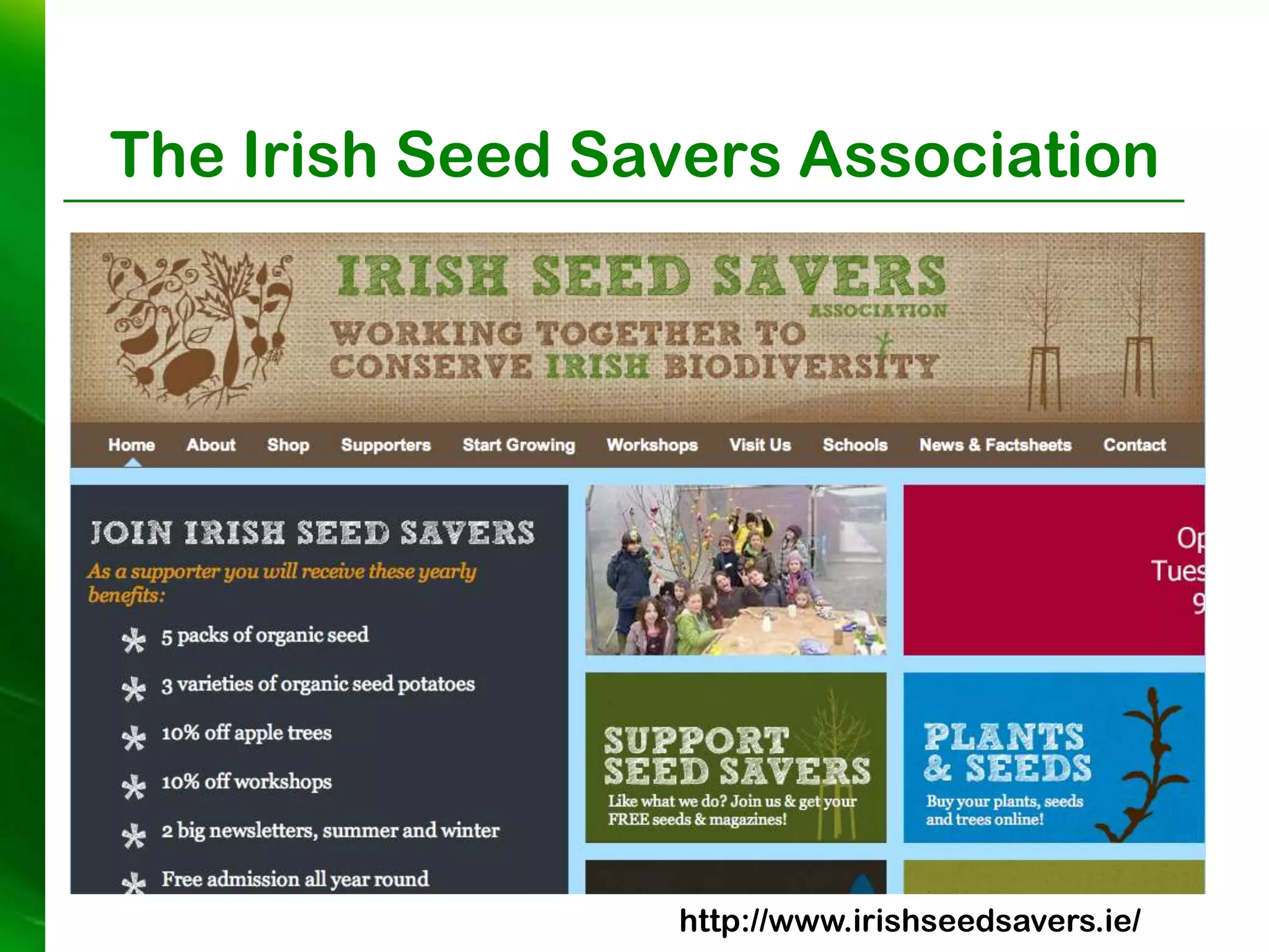 The Irish Seed Savers Association




                 http://www.irishseedsavers.ie/
 