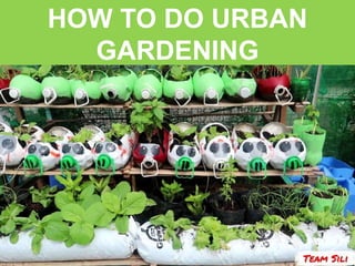 HOW TO DO URBAN
GARDENING
 