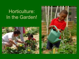 Horticulture:
In the Garden!
 