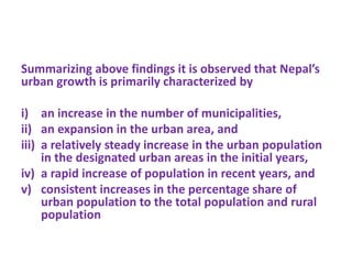 A. Degree of Urbanization
1. Percentage of population in rural Areas
2. Ratio of Urban to Rural Population
3. Size of loca...