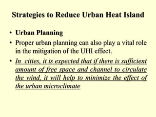 urban heat island
