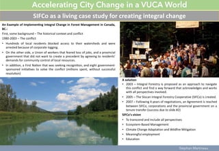 Accelerating City Change in a VUCA World
SIFCo as a living case study for creating integral change
An Example of ImplemenO...