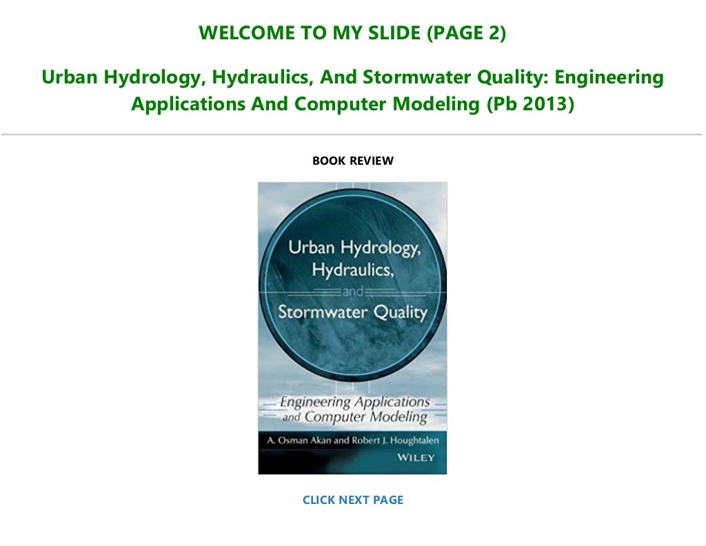 Read Book [PDF] Urban Hydrology, Hydraulics, And Stormwater Quality