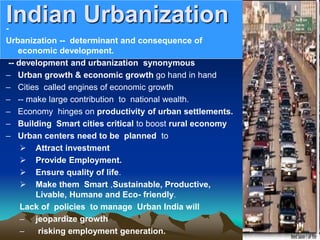 Urban Process Urbanisation Sustainable Urban Planning-Issues and Options | PPT
