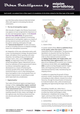 Urban Intelligence 8- October 2012- Cities Urbanisation and National Urban Policy