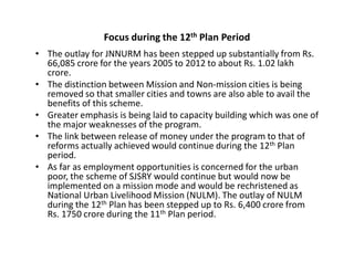 Urbanisation in India - 12th Plan (2012 - 2017) | PDF