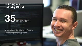 3CONFIDENTIAL Urbanise.com
Building our
Industry Cloud
Across Web, Mobile and Device
Technology Development
35engineers
 