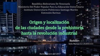 Bachiller:
Solís Marian C.I: 25.033.111
Barinas, enero del 2017
 