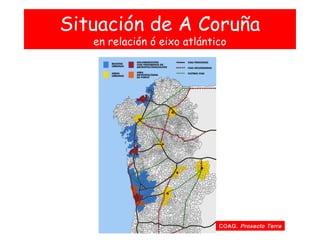 Situación de A Coruña
en relación ó eixo atlántico
COAG. Proxecto Terra
 