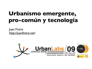 Ecología y procomún
colaboración ciudadana y visualización
de la información

Juan Freire, Karla Brunet




                            Laboratorio del Procomún
                            Medialab Prado, Madrid
                            10 Febrero 2010
 