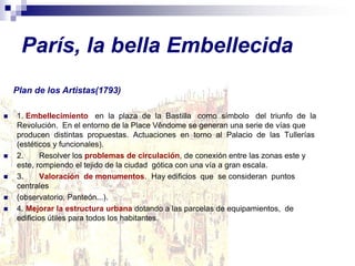 París, la bella Embellecida
    Plan de los Artistas(1793)

   1. Embellecimiento en la plaza de la Bastilla como símbolo...