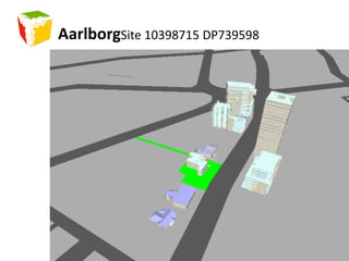 Context AnalysisSite context retrieval Informing a potential DAVisualising as-built performanceA building in a 3D, data-driven contextVisualising an applicationBIM in LoD:1LoD:1 Massing+ DCP heights
