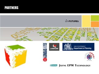 Exploiting the urban modelHow can the urbanIT framework support planning and local government?Creation & management of asset dataCompliance checkingDA assessmentBASIX assessmentOccupancy Certificate and related certificationPlanning policy and analysisSustainability & resource analysis