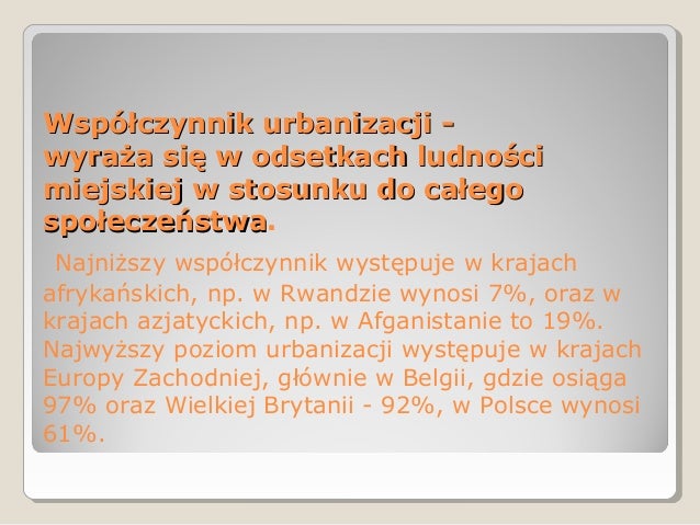 Urbanizacja i jej rozwój