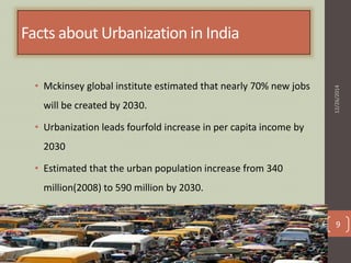 Urbanization in india | PPTX