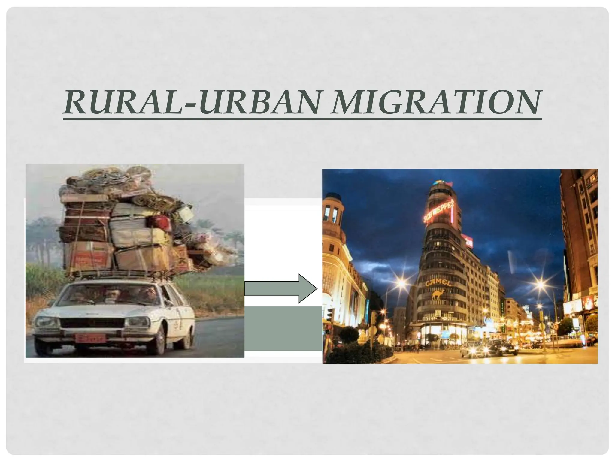 RURAL-URBAN MIGRATION
 