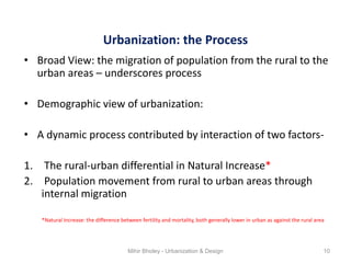 Urban Process Urbanisation Urbanization and design | PDF