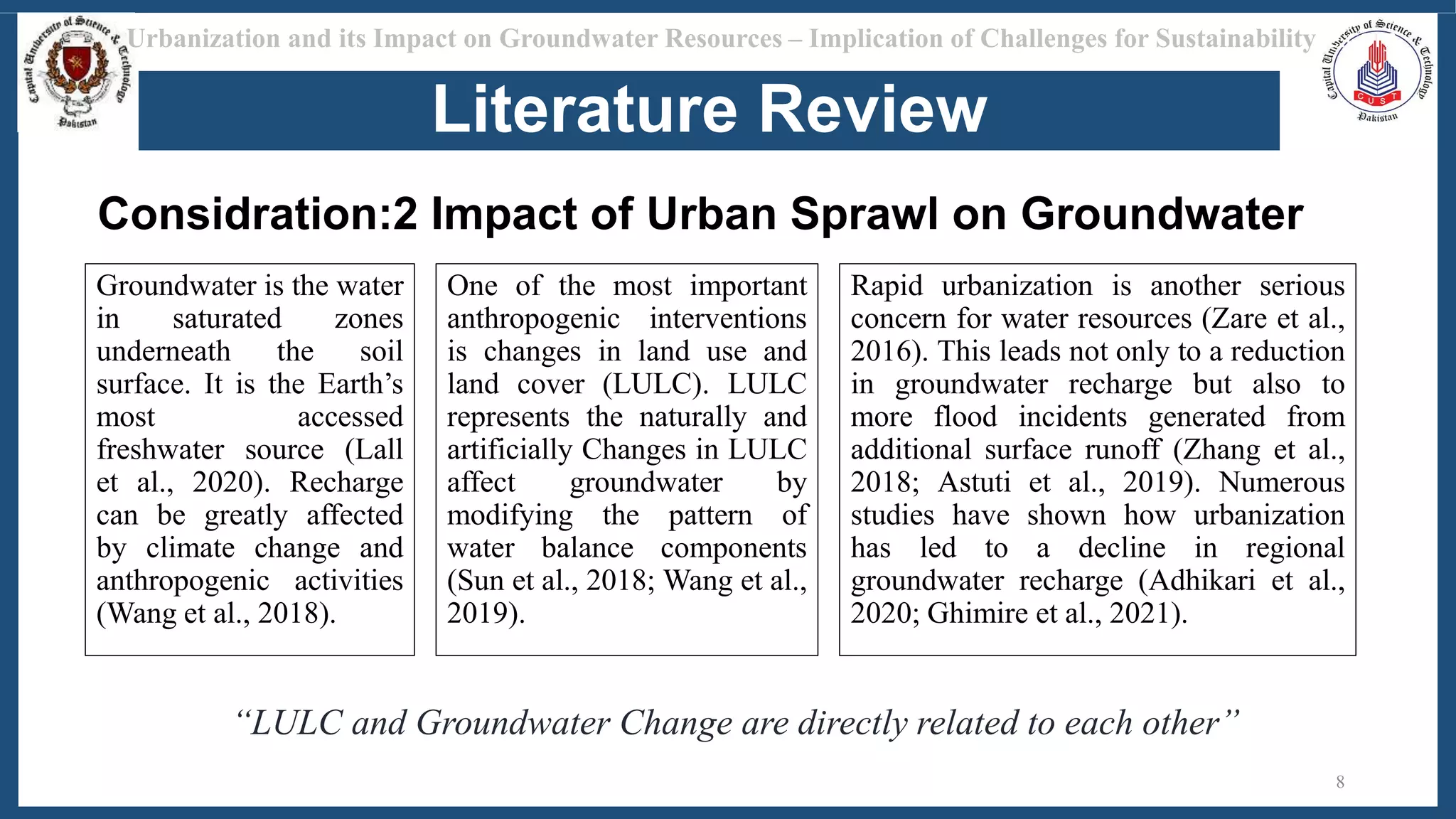 Urbanization and its Impact on Groundwater Resources –.pptx