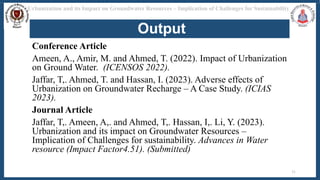 Urbanization and its Impact on Groundwater Resources –.pptx