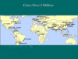 Cities Over 5 MillionCities Over 5 Million
 