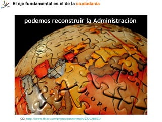 El eje fundamental es el de la  ciudadanía podemos reconstruir la Administración CC:  http :// www.flickr.com / photos / b...