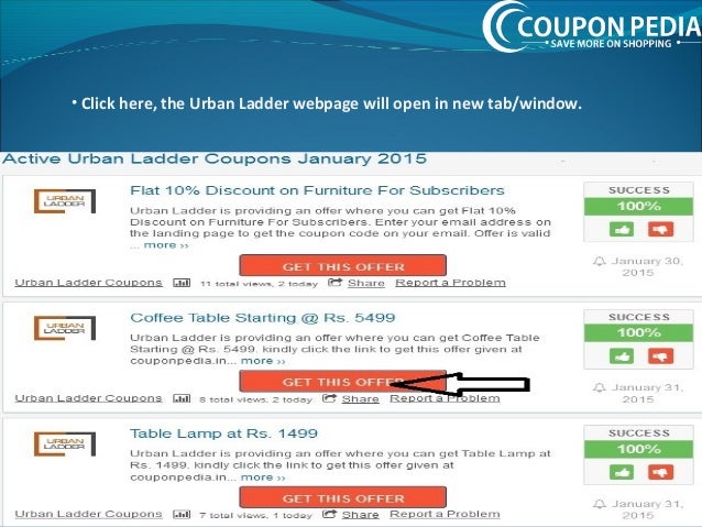 urban ladder new user coupon